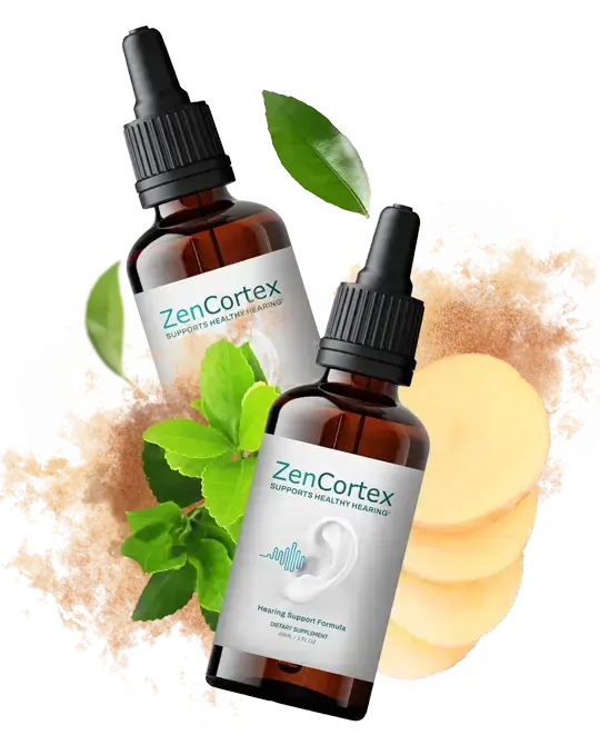 ZenCortex supplement bottle — hearing and cognitive wellness support